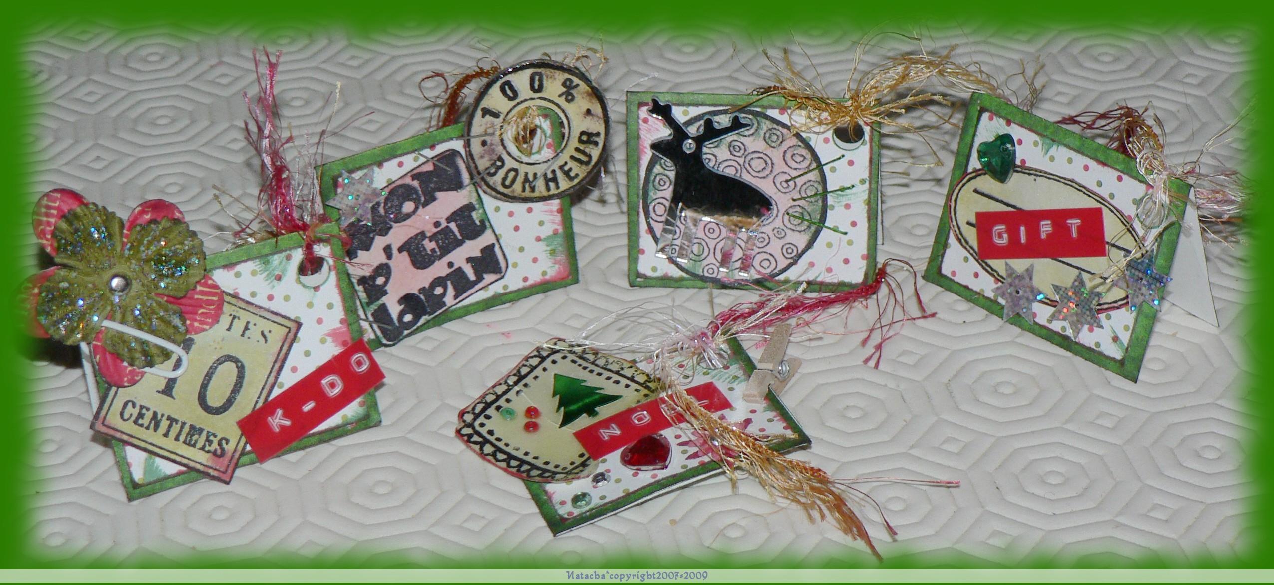 mini cartes pour cadeaux